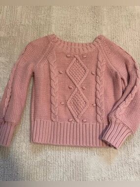 Pink Cable Knit Sweater Gap size 3T